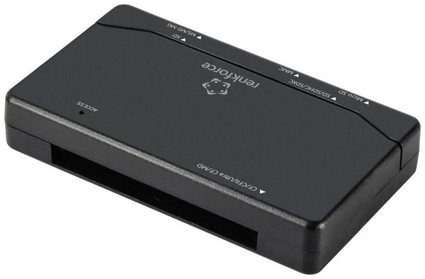 Produktbild: Renkforce RF-PCR-150 Externer Speicherkartenleser USB-A (USB 2.0) Schwarz
