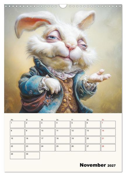 Produktbild: Wundersame Seelen. Kaninchen zwischen Fantasie, Humor und feiner Poesie (Wandkalender 2027 DIN A3 hoch), CALVENDO Monatskalender