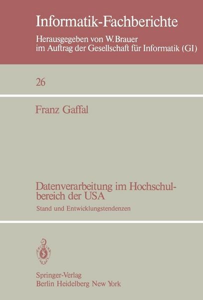 Produktbild: Datenverarbeitung im Hochschulbereich der USA