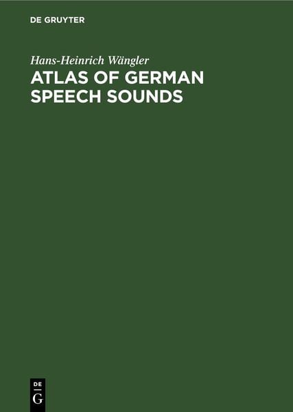 Produktbild: Atlas of German Speech Sounds
