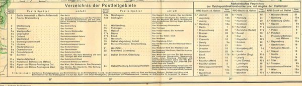 Produktbild: Gro&szlig;deutsches Reich - Postleit-Gebietskarte, M&auml;rz 1944