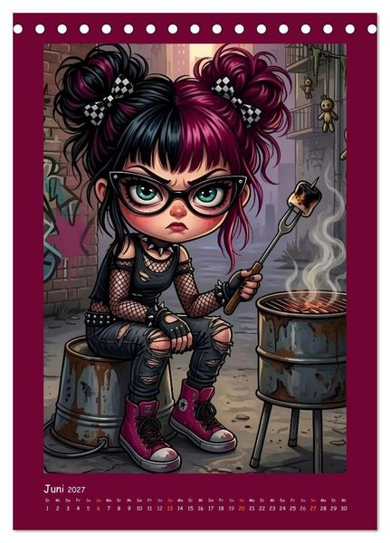 Produktbild: Fabulous Dolls - Gothic-G&ouml;res Abenteuer (Tischkalender 2027 DIN A5 hoch), CALVENDO Monatskalender