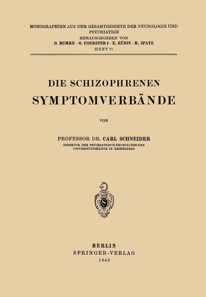Produktbild: Die Schizophrenen Symptomverb&auml;nde