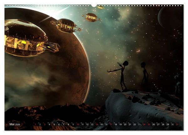 Produktbild: Planetare Traumwelten (Wandkalender 2026 DIN A2 quer), CALVENDO Monatskalender