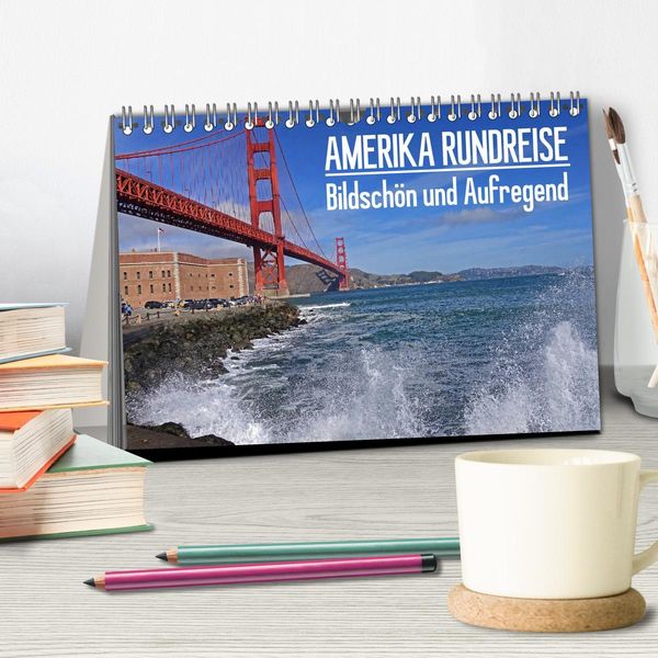 Produktbild: AMERIKA RUNDREISE Bildsch&ouml;n und Aufregend. Entdecke den S&uuml;dwesten der USA (Tischkalender 2026 DIN A5 quer), CALVENDO Monatskalender