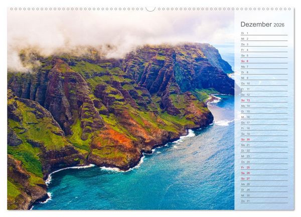 Produktbild: Malerisches Hawaii (hochwertiger Premium Wandkalender 2026 DIN A2 quer), Kunstdruck in Hochglanz
