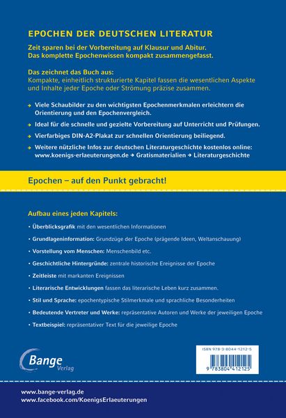 Produktbild: Epochen der deutschen Literatur