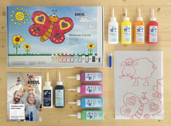 Produktbild: KREUL Window Color Set mit extra viel Farbe, 8 x 80 ml