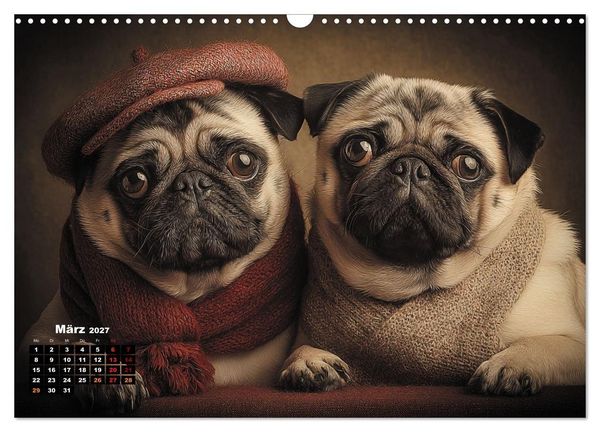 Produktbild: Der wahrscheinlich frechste Mops-Serie der Welt (Wandkalender 2027 DIN A3 quer), CALVENDO Monatskalender