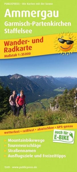 Ammergau, Garmisch-Partenkirchen, Staffelsee 1:35 000, Sonstige von , KOMPASS freytag und berndt, 9783961325498