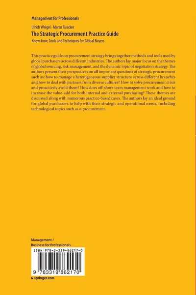 Produktbild: The Strategic Procurement Practice Guide