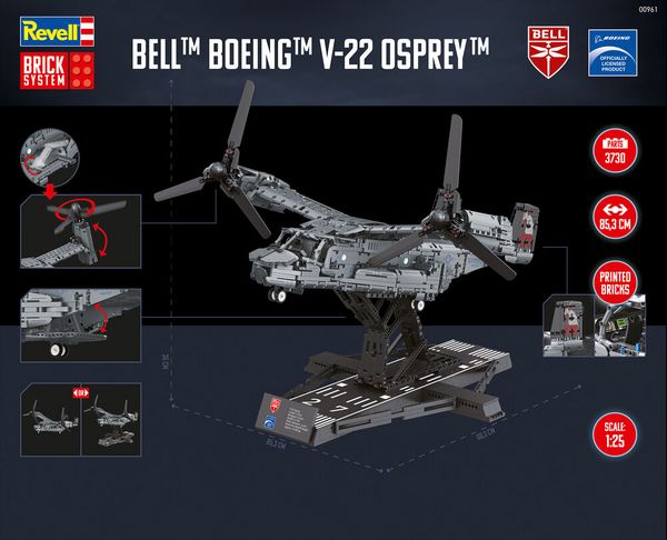 Produktbild: Revell Modellbau Flugzeug Brick System Bell Boeing V-22 Osprey