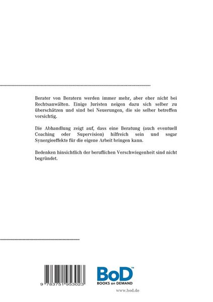 Produktbild: Beratung von Rechtsanw&auml;lten