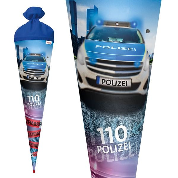 Produktbild: Motivschult&uuml;te 70cm, Polizei 110, Effekt