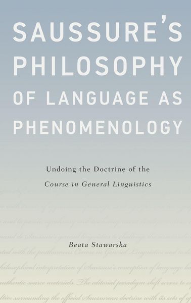 Produktbild: Saussure's Philosophy of Language as Phenomenology