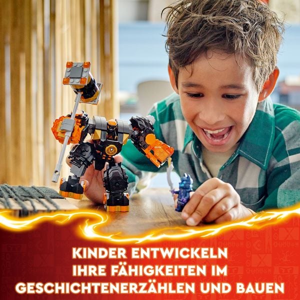 LEGO NINJAGO 71806 Coles Erdmech, Action-Spielzeug mit Mech-Actionfigur