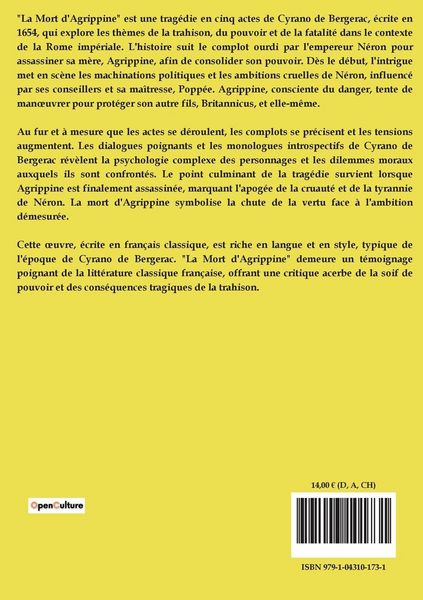 Produktbild: La mort d'Agrippine