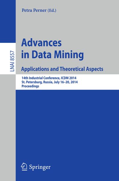 Produktbild: Advances in Data Mining: Applications and Theoretical Aspects