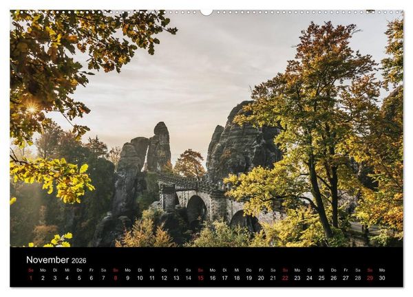Produktbild: S&auml;chsische Schweiz (Wandkalender 2026 DIN A2 quer), CALVENDO Monatskalender