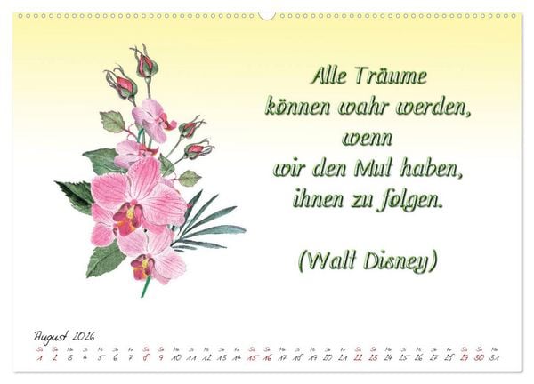 Produktbild: 12 unterhaltsame Zitate f&uuml;r ein sch&ouml;nes Jahr (hochwertiger Premium Wandkalender 2026 DIN A2 quer), Kunstdruck in Hochglanz