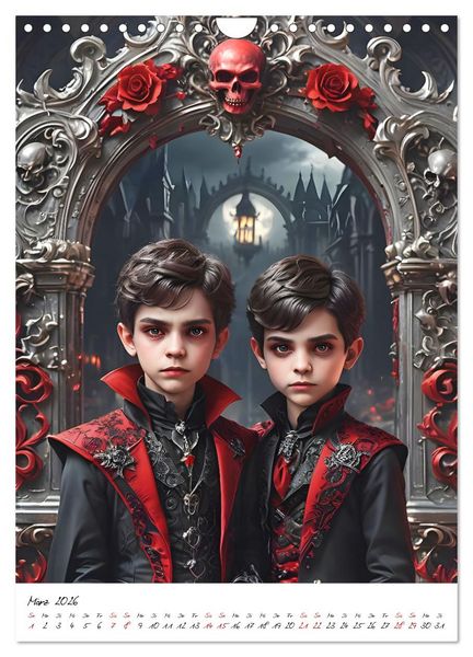 Produktbild: Vampirkinder der Finsternis (Wandkalender 2026 DIN A4 hoch), CALVENDO Monatskalender
