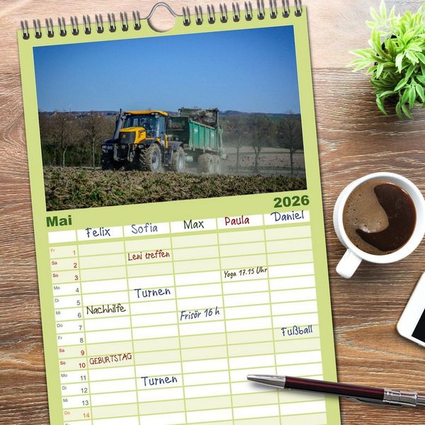 Produktbild: Familienplaner 2026 - Landwirtschaft im Weserbergland mit 5 Spalten (Wandkalender, 21 x 45 cm) CALVENDO