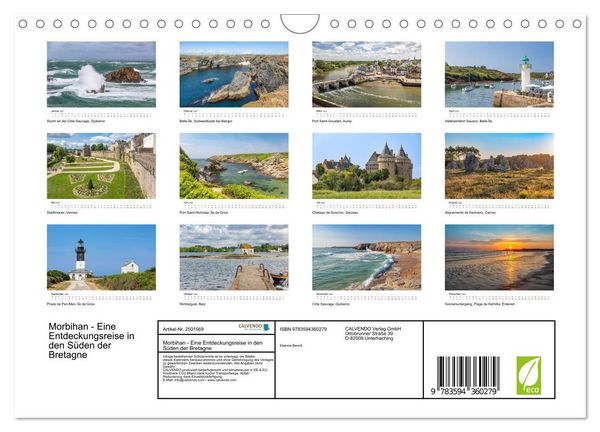 Produktbild: Morbihan - Eine Entdeckungsreise in den S&uuml;den der Bretagne (Wandkalender 2027 DIN A4 quer), CALVENDO Monatskalender