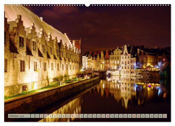 Produktbild: Gent - die geschichtstr&auml;chtige Perle in Flandern (hochwertiger Premium Wandkalender 2026 DIN A2 quer), Kunstdruck in Hochglanz