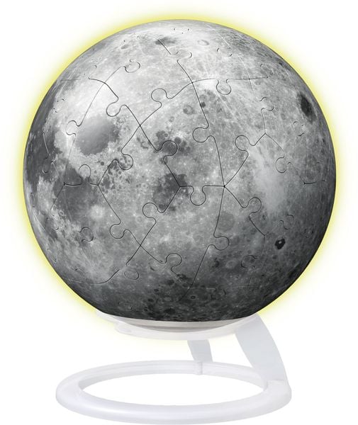 Produktbild: 3D Puzzle-Ball Der Mond - Glow-in-the-Dark