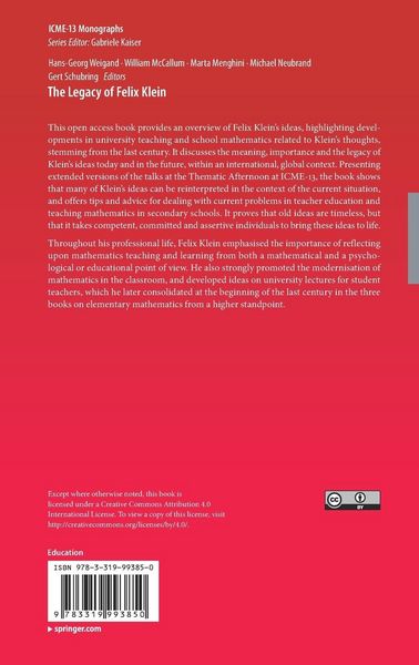 Produktbild: The Legacy of Felix Klein