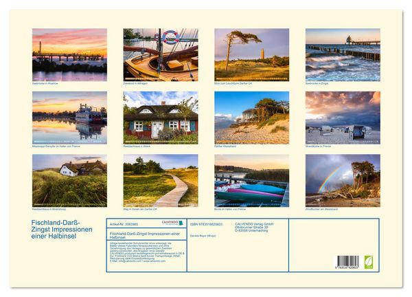 Produktbild: Fischland-Dar&szlig;-Zingst Impressionen einer Halbinsel (Wandkalender 2026 DIN A2 quer), CALVENDO Monatskalender