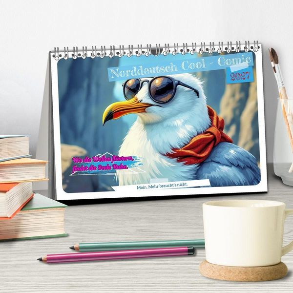 Produktbild: Norddeutsch Cool - Comic (Tischkalender 2027 DIN A5 quer), CALVENDO Monatskalender