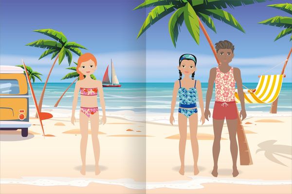 Produktbild: Sticker-Anziehpuppen Metallic &ndash; Im Urlaub