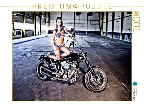 CALVENDO Puzzle Harley-Davidson Softail Custom FXSTC 1989 | 1000 Teile Lege-Größe 64x48cm Foto-Puzzle für glückliche Stunden