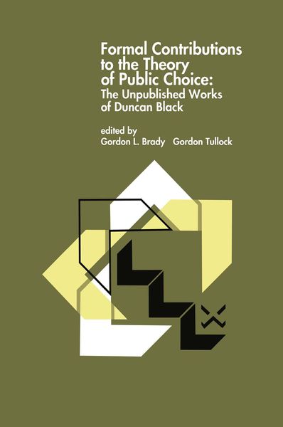 Produktbild: Formal Contributions to the Theory of Public Choice