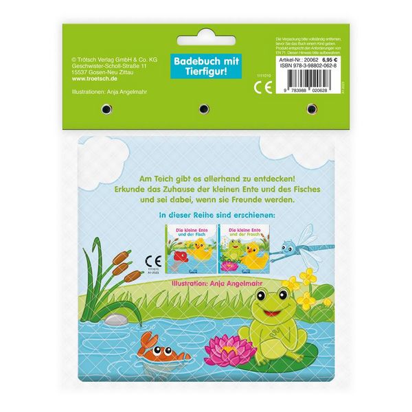 Produktbild: Tr&ouml;tsch Badebuch mit Tierfigur Die kleine Ente und der Fisch