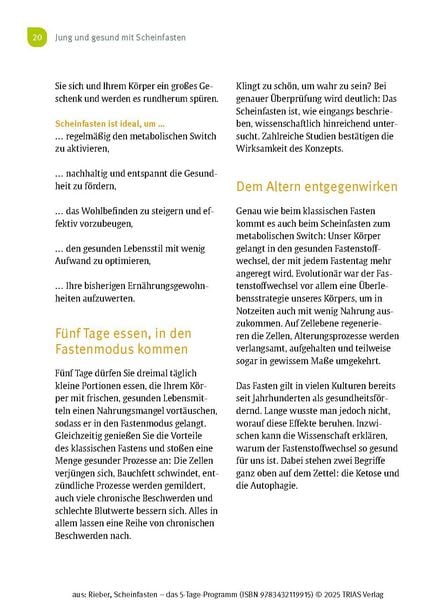 Produktbild: Scheinfasten - das 5-Tage-Programm