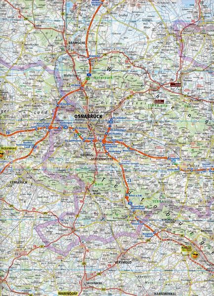 Produktbild: Publicpress Stra&szlig;en- und Freizeitkarte Nordrhein-Westfalen Ost 1:200.000