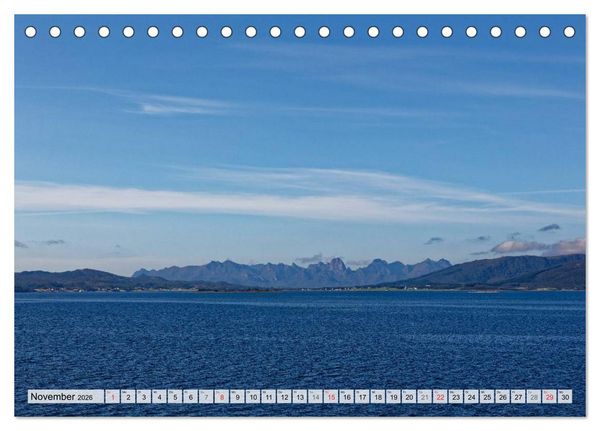 Produktbild: Hurtigruten - Faszination Natur (Tischkalender 2026 DIN A5 quer), CALVENDO Monatskalender
