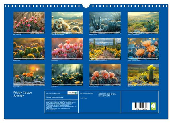 Produktbild: Prickly Cactus Journey (Wall Calendar 2026 DIN A3 landscape), CALVENDO 12 Month Wall Calendar