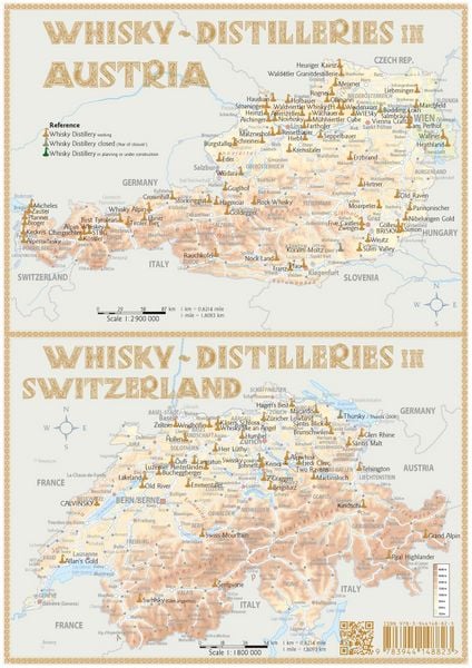 Produktbild: Whisky Distilleries Germany-Austria-Switzerland - Tasting Map