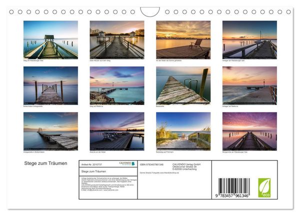 Produktbild: Stege zum Tr&auml;umen (Wandkalender 2026 DIN A4 quer), CALVENDO Monatskalender