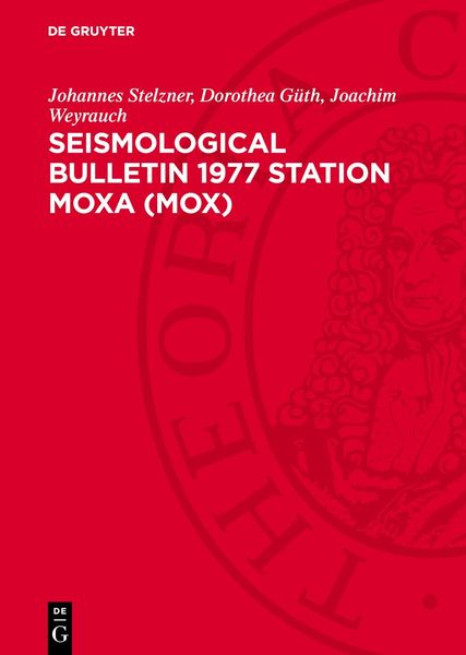 Produktbild: Seismological Bulletin 1977 Station Moxa (MOX)