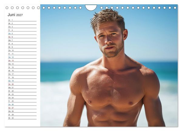 Produktbild: Sinnliche M&auml;nner (Wandkalender 2027 DIN A4 quer), CALVENDO Monatskalender