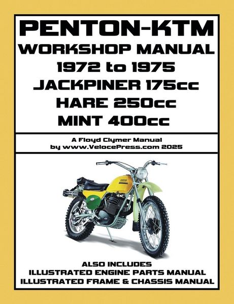 Produktbild: Penton - Ktm 1972-1975 Jackpiner 175cc - Hare 250cc - Mint 400cc Workshop Manual and Parts Manuals