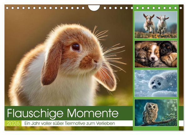 Produktbild: Flauschige Momente (Wandkalender 2026 DIN A4 quer), CALVENDO Monatskalender