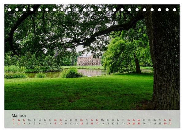 Produktbild: Schloss Favorite &ndash; Ein Park im Wandel der Jahreszeiten (Tischkalender 2026 DIN A5 quer), CALVENDO Monatskalender