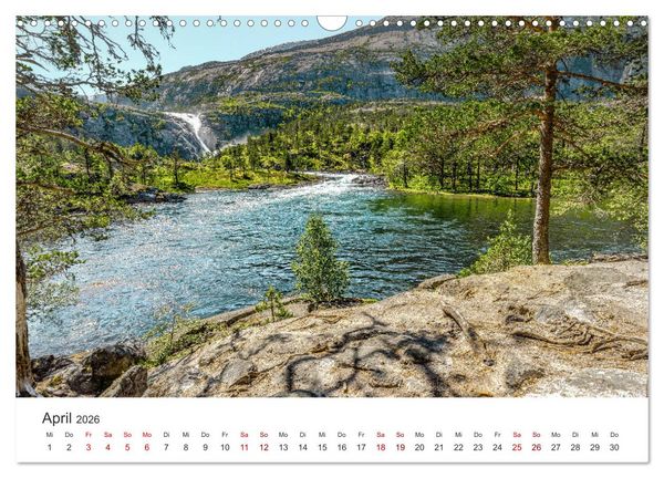 Produktbild: Wasserf&auml;lle in Norwegen (Wandkalender 2026 DIN A3 quer), CALVENDO Monatskalender