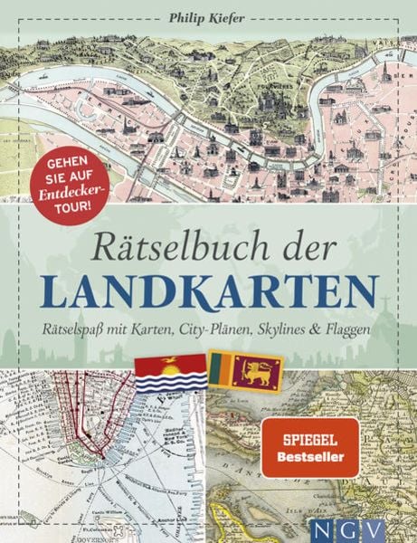 Rätselbuch der Landkarten, Gebundene Ausgabe von Philip Kiefer, Naumann & Göbel, 978-3-625-18991-6