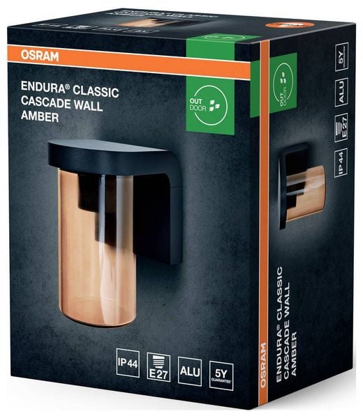 Produktbild: OSRAM HOMELIGHTING ENDURA Classic Cascade Wall E27 Amber 4099854461224 LED-Au&szlig;enwandleuchte